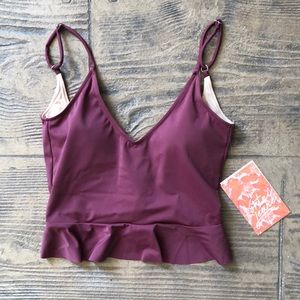 Kortni Jeane wine scoopback xsmall